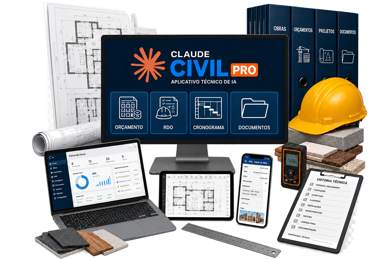 Mockup do Claude Civil PRO